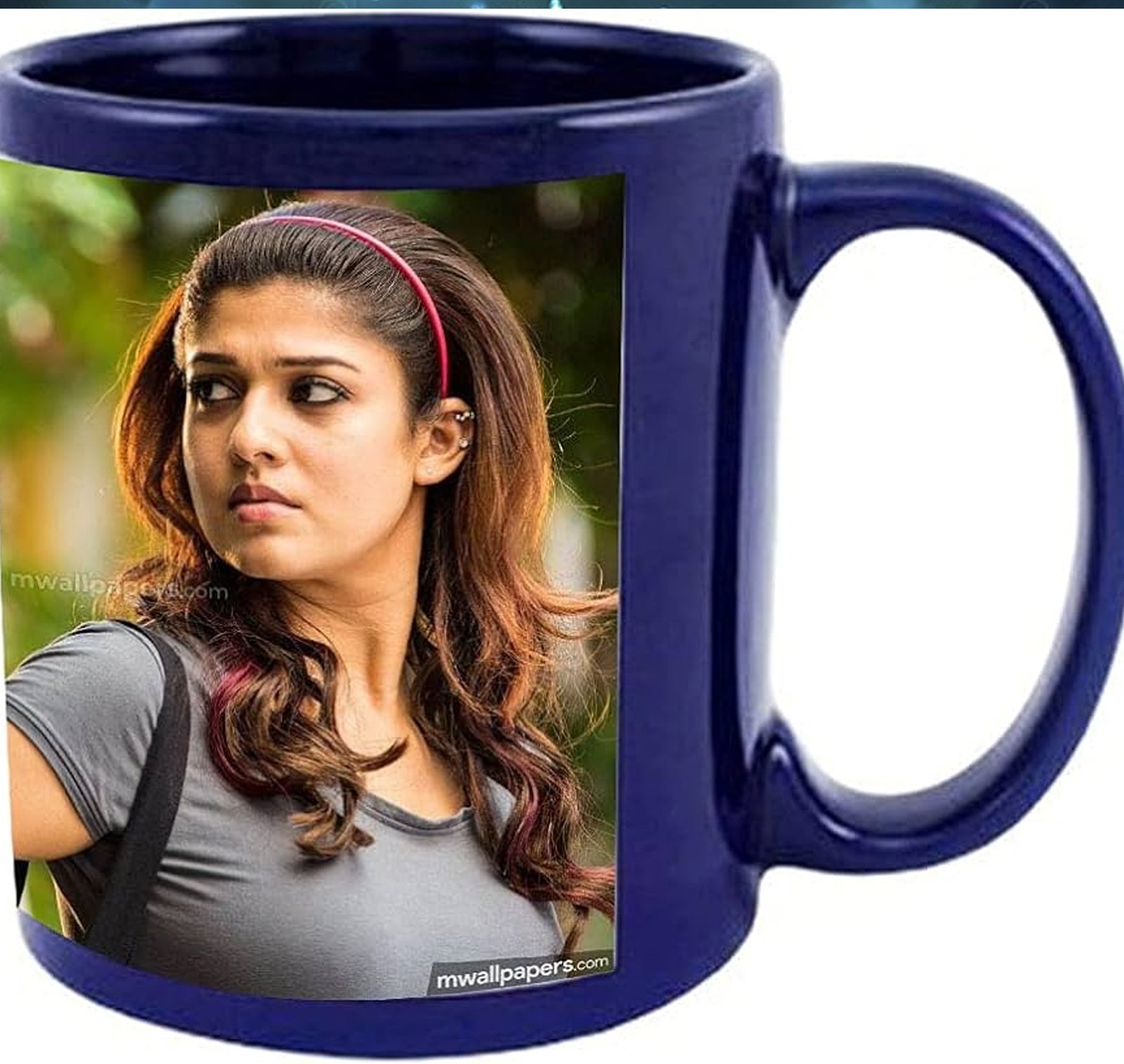 Blue patch mug